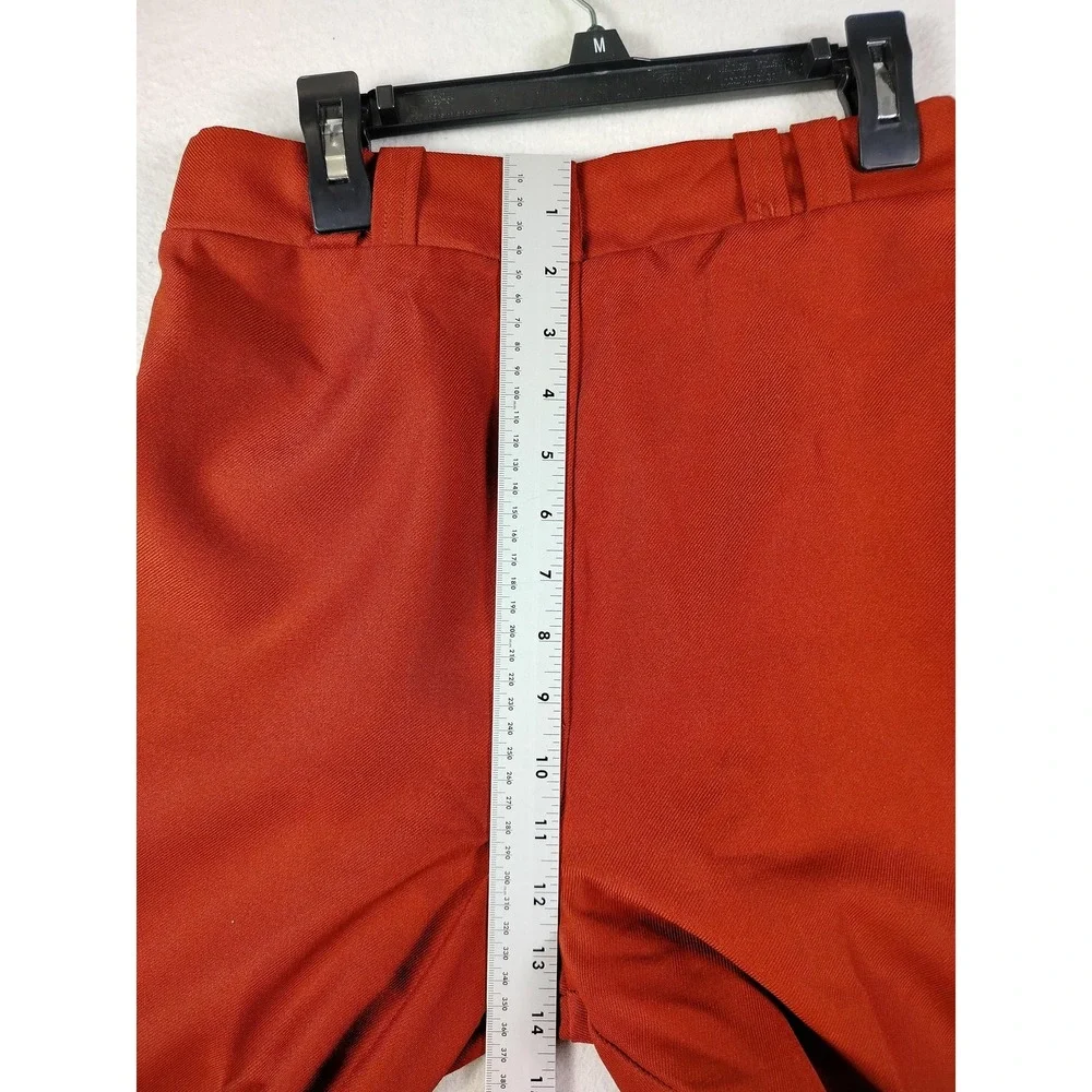 Vintage Mallory Of Dallas Pants Womens 11 Rust Red Orange Wide Leg High Rise 70s